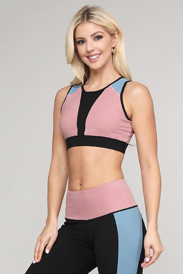Active Training Colorblock Sports Bra Online Sale - Image 4