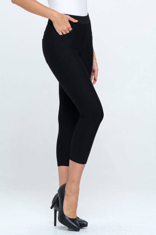 Forever Chic Capri Ponte Pants Hot on Sale - Image 2