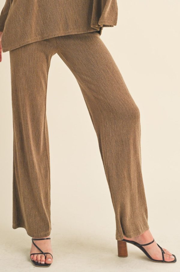 Women s Textured Wide Leg Pants For Discount - Image 5