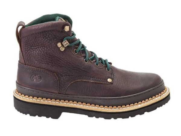 Georgia Giant 6-Inch Brown Leather Work Boots G6274 Discount - Image 2
