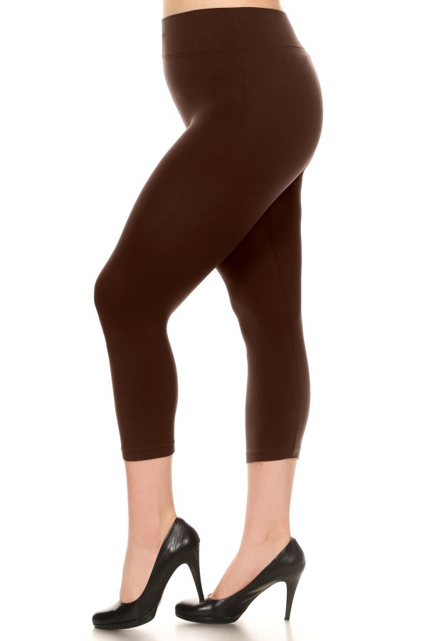 Plus Size Wendy Seamless Capri Leggings For Cheap - Image 2