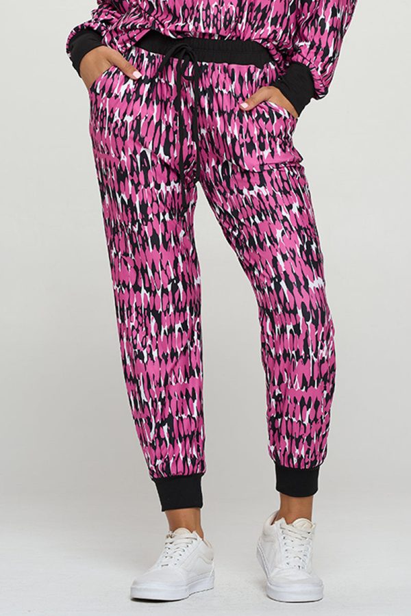 Get Into It Printed Loungewear Joggers For Sale - Image 4