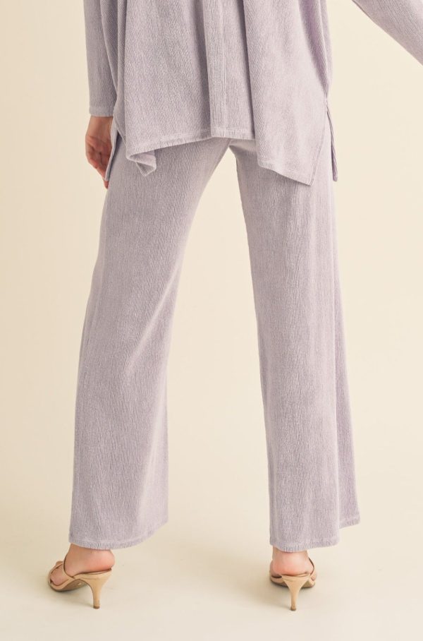Women s Textured Wide Leg Pants For Discount - Image 3