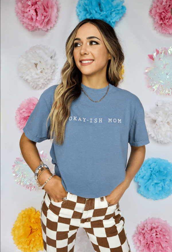 Okay-ish Mom Blue Tee Discount - Image 2