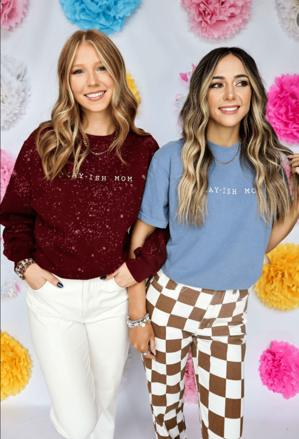 Okay-ish Mom Blue Tee Discount - Image 4