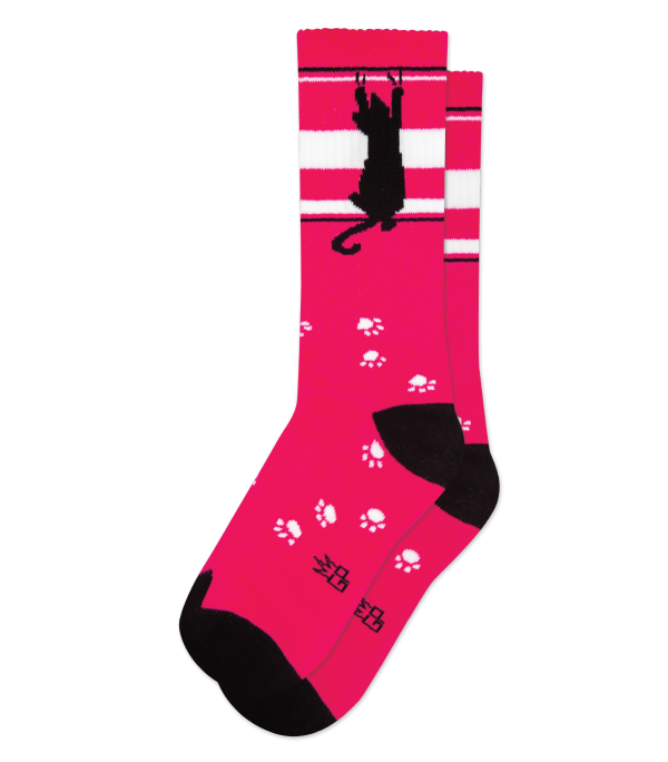 Scratching Black Cat - Gym Crew Socks For Discount