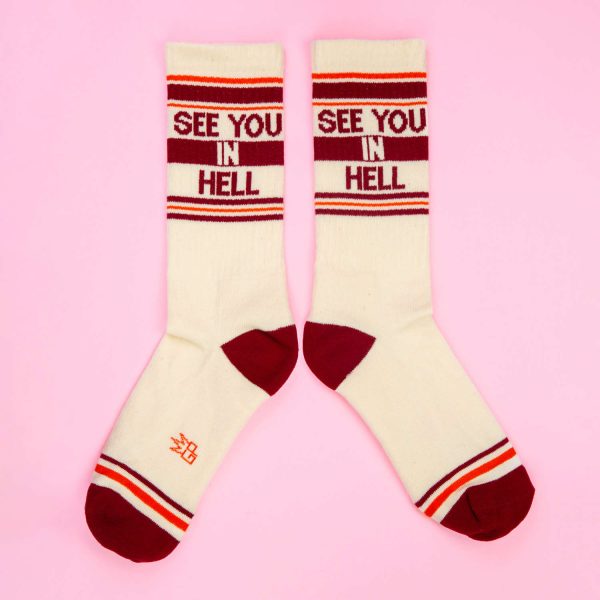 See You in Hell - Gym Crew Socks Fashion - Image 3