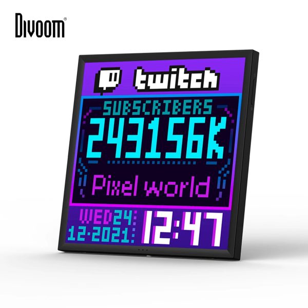 Divoom Pixoo64 64x64 Pixel Art LED Display Social Media Counter For Discount