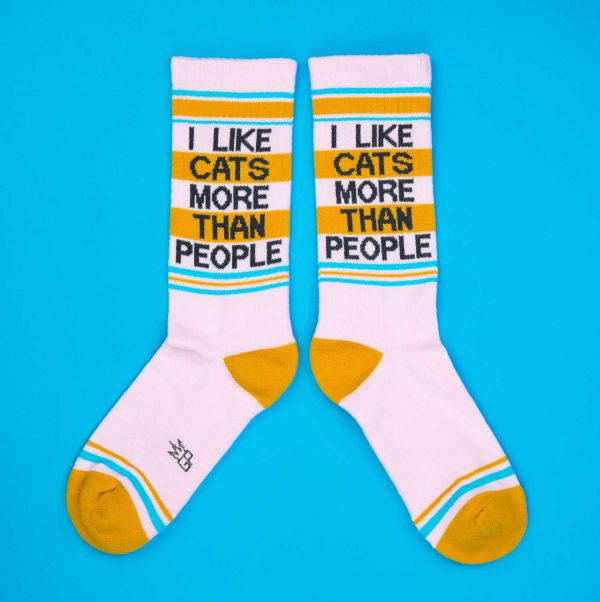 I Like Cats More Than People - Gym Crew Socks Online Hot Sale - Image 3