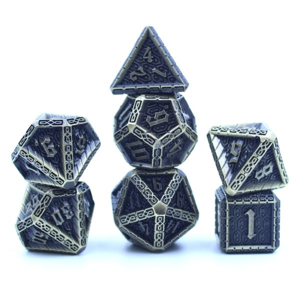 Metal Cavalier Bronze Dice Set with Display Box Sale - Image 3