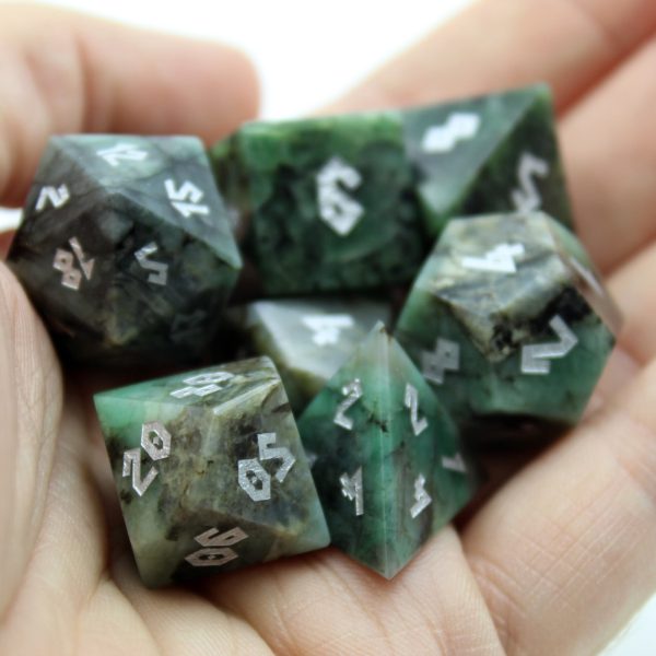 Emerald Dice Set with Display Box Online - Image 2