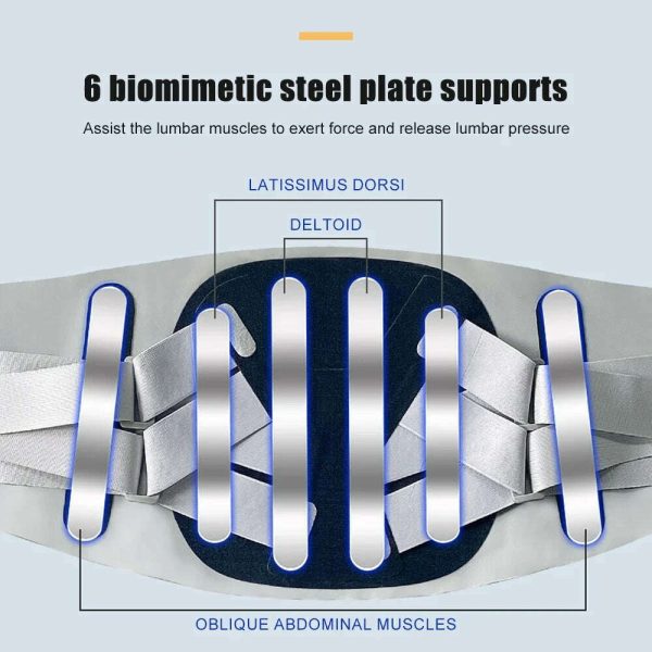1PCS Lower Back Brace Support, Lumbar Support - Herniated Disc, Sciatica - Adjustable, with 6 Aluminum Support - Men and Women Online Hot Sale - Image 4