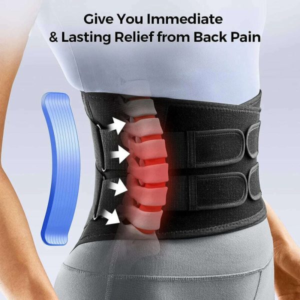 1Pcs Back Brace for Lower Back Pain Relief, Lower Back Pain with 6 Stays, Herniated Disc, with Lumbar Support Pad for Men Women For Discount - Image 3